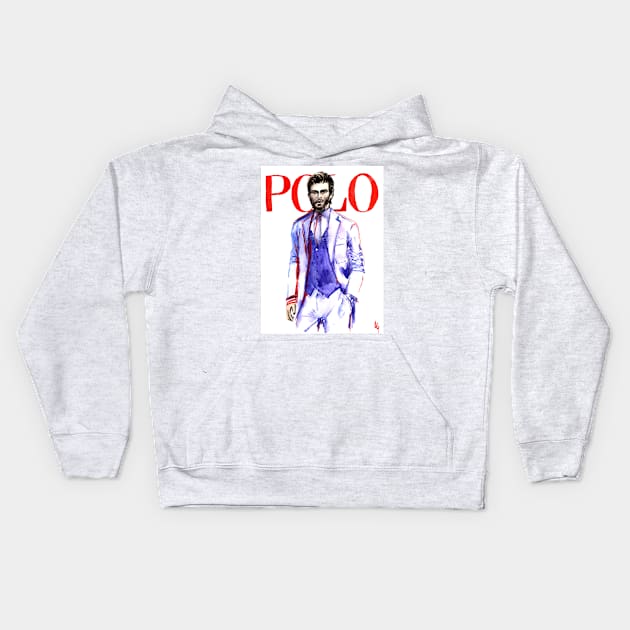 Elegant man Kids Hoodie by LauraGomez